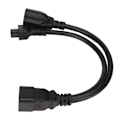 Miniatyrbillede 1 af 7: IEC320 C20 til IEC320 C5 5 15R Strømkabel Han til Hun Standard Heavy Duty Y Splitter Adapter Kabel  125‑ 1.0ft