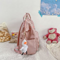 Miniatyrbilde 3 av 5: Ryggsekk Ensfarget Ryggsekk Stor Kapasitet Bag College Student High School Student Skoleveske Reiseveske Blue