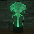 Miniatyrbillede 7 af 8: 3D LED Vild Ulv Optisk Illusion Natlampe, 7 Farveskift Touch Switch USB Drevet Soveværelse Dekoration Bordlampe