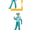 Miniatyrbild 8 av 8: Minecraft rustning pojkar overall kostym blå kostym barn magisk diamant rustning set Halloween  Medium (5-7)