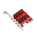 Miniatyrbillede 6 af 7: WiFi-adapter PCI-E-netværkskort, 802.11AC Dual Band AC1900 PCI-E-netværksadapter Rød