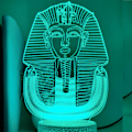 Pikkukuva 4 / 5: 3D Egyptin Farao Yövalo Lamppu Illuusio 16 Väriä Vaihtuva Pöytä Työpöydän Koriste Lamput Lahja Akryyli Tasainen ABS Pohja USB Kaapeli Leikki