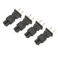 Miniatyrbilde 6 av 7: 4 stk NEMA 1‑15P til IEC320 C5 strømadapter 15A  Plug and Play 2-polet AC bærbar strømomformer