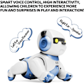 Miniatyrbillede 2 af 8: Smart interaktiv robot hundelegetøj til børn med stemme- og berøringsstyring Dansende kæledyr RC dyre legetøj til drenge og piger Realistisk mini kæledyr hund robot simulator