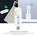 Miniatyrbillede 2 af 7: E8372h-608 4G LTE USB WiFi trådløs modem tilfældig hvid til China Unicom til China Telecom