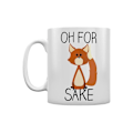 Miniatyrbillede 1 af 3: Åh for Sake Fox Kaffe Krus Morgenmad Krus Sjov Kaffe Krus 11 Ounces Inspirerende Og Motiverende