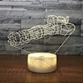 Miniatyrbild 3 av 4: 3D Vapen Nattlampa Illusion Nattlampa 7 Färgväxlande Touch Switch Bordsskiva Dekorationslampor Akrylplatt ABS-bas USB-kabel Leksak (Buss)