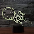 Miniatyrbilde 5 av 5: 3D Volleyball Nattlys LED Lampe Illusions 7 Farge Skiftende Berøringssensor Bord Dekor Lamper Bursdagsgave Akryl Flat ABS Base USB Ca