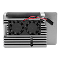 Miniatyrbild 5 av 7: Aluminiumlegeringsskal för Raspberry Pi 4b, skyddande låda, kylflänskit med fläkt