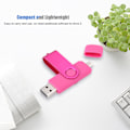 Miniatyrbilde 6 av 7: Rose Red Metal Rotation Portable USB Flash Drive High Speed U Disk Memory Stick (16G)