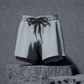 Miniatyrbild 1 av 2: Herr Dubbellagers Badbyxor Platt Vinkel Vuxen Snabbtorkande Anti-Förlägenhet Badbyxor Strandbyxor Spa Simutrustning Set silver gray 3XL