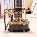 Miniatyrbillede 2 af 6: Hjerteformet Retro Dial Telefon Musikboks med Skuffe 7.5\" x 7\" x 6.7\"