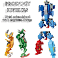 Miniatyrbillede 4 af 7: 6 i 1 Dinosaur Byggesæt, Robot Byggesæt, Dinosaur Mecha Byggelegetøj STEM Lærings Byggesæt, Fødselsdagsgaver til Børn