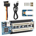 Miniatyrbild 1 av 7: Dual Full Size Mini PCIe till PCI Slot Expansionsadapter Extern Capture Card