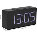 Miniatyrbillede 4 af 5: Masa saati, kontor, hjem multifunktionel støtte snooze-funktion ur (sort)