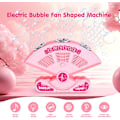 Miniatyrbild 2 av 7: Bubbelmaskin - Automatisk fläktformad bubbelblåsmaskin - 10 000 bubblor per minut, bubbelmaskin för barn, portabla bubbelmaskinsleksaker blue