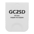 Miniatyrbilde 1 av 7: GC2SD-kortleser Plug and Play Bærbar Profesjonell Spillkonsoll Mikro Lagringskort Adapter for Wii for GC Hvit