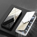 Miniatyrbillede 5 af 6: Til Samsung Galaxy Z Fold 4 Etui med hængselbeskyttelse Luksus Flip Plating Glas Læder All-Inclusive Cover