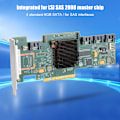 Miniatyrbillede 7 af 7: Dual Mode SATA til SAS 4-Port Disk Short Bezel Array Card LSi 9212-4i 6GB til Windows 10 / 8 / 7IT Mode