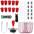 Miniatyrbilde 1 av 7: CY-822C DIY Arcade Game US Knapper Joystick Rocker Controller Kit Uten Lys for Rapsberry Pi/PCRed