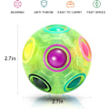 Miniatyrbilde 2 av 7: Magisk Regnbue Puslespillkule, Fidget Ball Puslespill Hjernepuslespill Fidget Leke for Gutter & Jenter - Bursdagsfest for Tenåringer & Voksne Green