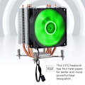 Miniatyrbilde 5 av 7: 4 Varmerør CPU Vifte Kjøler Radiator Med Skrue & Lys (Grønt Lys+Liten Skrue)