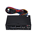 Miniatyrbillede 3 af 7: 5,25\" Front Multifunktionspanel USB3.0 Hub Media Dashboard PC Internt Kortlæser