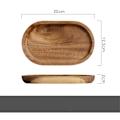 Miniatyrbilde 4 av 5: Serveringsbrett i tre, brett i tre, solid naturlig rektangulær akasieplate for matfest, ost, forrett