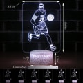 Miniatyrbillede 6 af 6: Qinwei Natlampe Basketball Sidebordlampe LED Dekorationslys til Voksne eller Børn