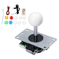 Miniatyrbillede 1 af 7: QM070901 Arcade Spil Joystick Kits Zero Delay Arcade Spil DIY Kit Dele Med Encoder Board 10 Knapper Joystick til MAMEMixed Farve (Hvid)