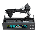 Miniatyrbilde 5 av 7: Datamaskin 3-vifters hastighetskontroll CPU/HDD/SYS temperaturkontroll LCD frontpanel 5.25in STW‑5023