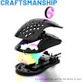 Miniatyrbilde 6 av 8: Gaming Mus Wired, Lettvekt RGB Gaming Mus, 4 Justerbare DPI Opptil 3600, 6 Programmerbare Knapper, Ergonomisk Datamus for Windows/PC/Mac