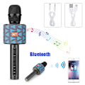 Miniatyrbild 2 av 7: Echo Sound Effect Karaoke Bluetooth Mikrofon 4-timmars Sång Trådlös Karaoke Mikrofon -Blå