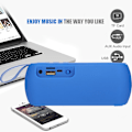 Miniatyrbild 7 av 7: Trådlös Bluetooth-högtalare utomhus bärbar subwoofer stöd handsfree-samtal TF-kort FM-radio