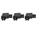 Miniatyrbillede 2 af 7: IEC320 C6 til C5 Strømadapter Han til Hun Vinklet Strømstikadapter til Printer Scanner 3stk