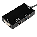 Miniatyrbilde 3 av 7: 3 i 1 4K×2K bærbar Mini Display Port / Thunderbolt til HDMI VGA DVI Adapter Converter Svart