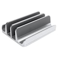 Miniatyrbillede 7 af 7: Bærbar computer arrangør aluminiumlegering lodret stativ justerbar dobbelt slot til bærbar computer opbevaring