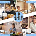 Miniatyrbillede 8 af 8: Trådløs Lavalier Lapel Mikrofon til iPhone 15 Serie/Android/Computer - Bluetooth Mini Telefon Mikrofoner - 2 Klipsmikrofoner med USB C Interface