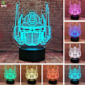 Miniatyrbild 1 av 8: Coola Transformers Bots Optimus Prime Actionfigur Autobots 3D Knight Transfigur 16 Färgväxlande LED Nattlampa Dekoration Fans Män Pojkar Barn Tonåringar