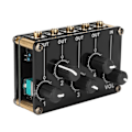 Miniatyrbillede 1 af 7: Mini Stereo 4-kanals linjemixer med lav støj Professionel 4-kanals passiv mixer til blanding af instrument CD-afspiller