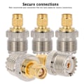Miniatyrbillede 3 af 7: 5 stk. SMA han til UHF hun adapter/konverter PL259 SO239 til sikre forbindelser