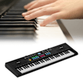 Miniatyrbillede 2 af 6: Keyboard Piano Instrument 61 Tangenter Elektrisk Multifunktionel med USB-kabel Mikrofon MQ6189