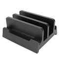 Miniatyrbillede 5 af 7: Vertikal bærbar computer stand holder justerbar bredde dobbelt slots bærbar computer holder med pladsbesparende til Dell til Lenovo op til 17,3 tommer
