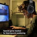 Miniatyrbilde 7 av 7: 3,5 mm fargerikt lysende spillhodesett USB-hodetelefoner med ledning Mikrofon for bærbar PC Støyreduserende headset V1000Luminous Blå