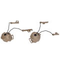 Miniatyrbild 5 av 7: Hjälm Arc Rail Adapter Headset Hållare Upphängningshörlurar Fäste för Comtac I II för MSA för Sordin HeadsetBrun