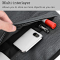 Miniatyrbilde 5 av 7: Anti-kollisjons Notebook-veske Multi-interlayer Laptop-veske for 13in Notebook - Deep Gray