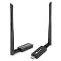 Miniatyrbillede 7 af 7: Netværkskort USB Trådløs BT 1200M 5G DualBand Netværksadapter med Antenne CD til Bærbar Computer Desktop