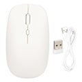 Miniatyrbillede 1 af 7: Trådløs mus 2.4G Dual Mode Ultra tynd lydløs 3 hastighed justerbar DPI trådløs mus til bærbar computer tablet hvid