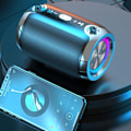 Miniatyrbillede 2 af 7: Smart Bluetooth-højttaler med dobbelt membran, stereo surround-subwoofer, trådløs højttaler med høj lydstyrke til udendørs og hjemmet, sort Plus-udgave