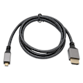 Pikkukuva 7 / 7: 4K HD Multimedia Interface -kaapeli, uros-uros, 18 Gbps, suuri nopeus, 4K 60 Hz, HD-neuloksella varustettu mikro-HD Multimedia Interface -sovitinkaapel, 1 metri